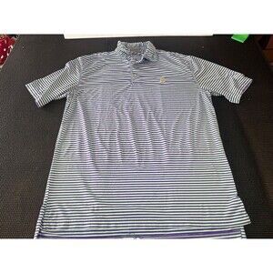Peter Millar Summer Comfort Polo Men's Size M Blue‎ & Purple Striped-Soft